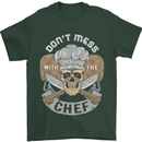 Don't Mess With the Chef Cooking Skull Mens T-Shirt Cotton Gildan Forest Green