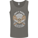 Don't Mess With the Chef Cooking Skull Mens Vest Tank Top Charcoal