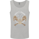 Don't Mess With the Chef Cooking Skull Mens Vest Tank Top Sports Grey