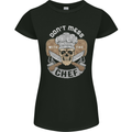 Don't Mess With the Chef Cooking Skull Womens Petite Cut T-Shirt Black