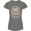 Don't Mess With the Chef Cooking Skull Womens Petite Cut T-Shirt Charcoal