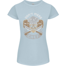 Don't Mess With the Chef Cooking Skull Womens Petite Cut T-Shirt Light Blue