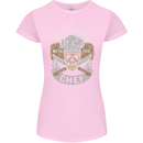 Don't Mess With the Chef Cooking Skull Womens Petite Cut T-Shirt Light Pink