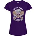 Don't Mess With the Chef Cooking Skull Womens Petite Cut T-Shirt Purple