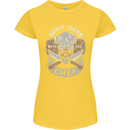 Don't Mess With the Chef Cooking Skull Womens Petite Cut T-Shirt Yellow