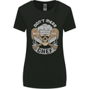 Don't Mess With the Chef Cooking Skull Womens Wider Cut T-Shirt Black