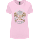 Don't Mess With the Chef Cooking Skull Womens Wider Cut T-Shirt Light Pink