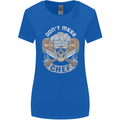 Don't Mess With the Chef Cooking Skull Womens Wider Cut T-Shirt Royal Blue