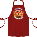 Don't Stop Retrieving Funny Golden Retiever Cotton Apron 100% Organic Maroon