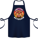 Don't Stop Retrieving Funny Golden Retiever Cotton Apron 100% Organic Navy Blue