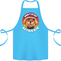 Don't Stop Retrieving Funny Golden Retiever Cotton Apron 100% Organic Turquoise