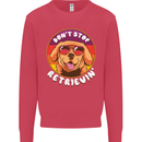 Don't Stop Retrieving Funny Golden Retiever Kids Sweatshirt Jumper Heliconia