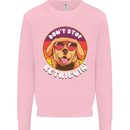 Don't Stop Retrieving Funny Golden Retiever Kids Sweatshirt Jumper Light Pink