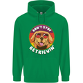 Don't Stop Retrieving Funny Golden Retiever Mens 80% Cotton Hoodie Irish Green