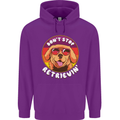 Don't Stop Retrieving Funny Golden Retiever Mens 80% Cotton Hoodie Purple