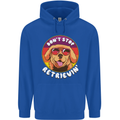 Don't Stop Retrieving Funny Golden Retiever Mens 80% Cotton Hoodie Royal Blue