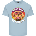 Don't Stop Retrieving Funny Golden Retiever Mens Cotton T-Shirt Tee Top Light Blue