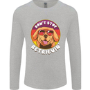 Don't Stop Retrieving Funny Golden Retiever Mens Long Sleeve T-Shirt Sports Grey