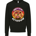 Don't Stop Retrieving Funny Golden Retiever Mens Sweatshirt Jumper Black