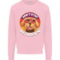 Don't Stop Retrieving Funny Golden Retiever Mens Sweatshirt Jumper Light Pink