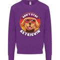 Don't Stop Retrieving Funny Golden Retiever Mens Sweatshirt Jumper Purple