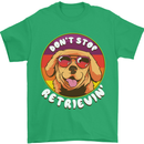 Don't Stop Retrieving Funny Golden Retiever Mens T-Shirt Cotton Gildan Irish Green