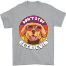 Don't Stop Retrieving Funny Golden Retiever Mens T-Shirt Cotton Gildan Sports Grey
