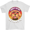 Don't Stop Retrieving Funny Golden Retiever Mens T-Shirt Cotton Gildan White