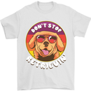 Don't Stop Retrieving Funny Golden Retiever Mens T-Shirt Cotton Gildan White