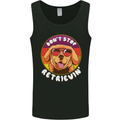 Don't Stop Retrieving Funny Golden Retiever Mens Vest Tank Top Black