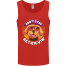 Don't Stop Retrieving Funny Golden Retiever Mens Vest Tank Top Red