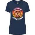 Don't Stop Retrieving Funny Golden Retiever Womens Wider Cut T-Shirt Navy Blue