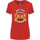 Don't Stop Retrieving Funny Golden Retiever Womens Wider Cut T-Shirt Red