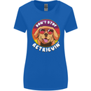 Don't Stop Retrieving Funny Golden Retiever Womens Wider Cut T-Shirt Royal Blue