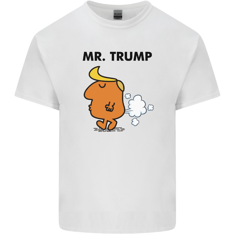 Donald Trump Fart Farting Flatulence Funny Kids T-Shirt Childrens White