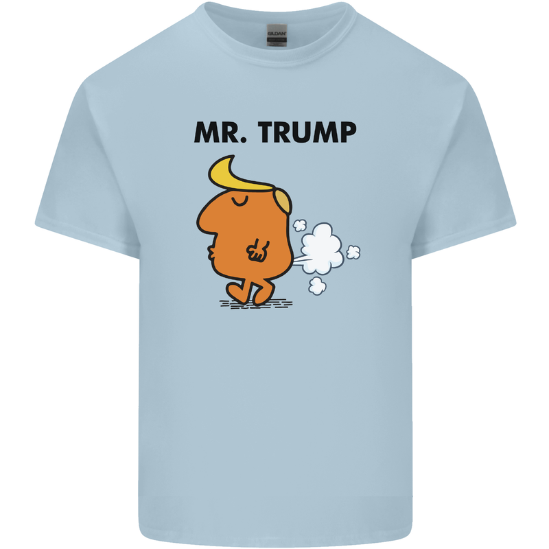Donald Trump Fart Farting Flatulence Funny Mens Cotton T-Shirt Tee Top Light Blue