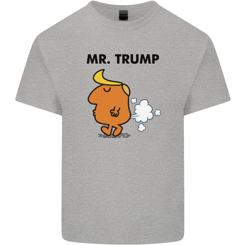 Donald Trump Fart Farting Flatulence Funny Mens Cotton T-Shirt Tee Top Sports Grey