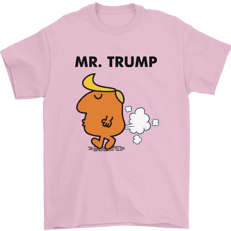 Donald Trump Fart Farting Flatulence Funny Mens T-Shirt Cotton Gildan Light Pink