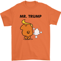 Donald Trump Fart Farting Flatulence Funny Mens T-Shirt Cotton Gildan Orange