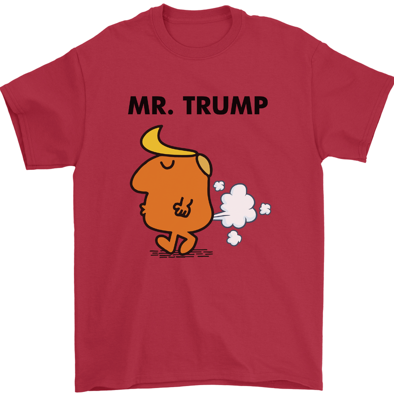 Donald Trump Fart Farting Flatulence Funny Mens T-Shirt Cotton Gildan Red