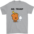 Donald Trump Fart Farting Flatulence Funny Mens T-Shirt Cotton Gildan Sports Grey