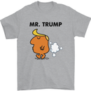 Donald Trump Fart Farting Flatulence Funny Mens T-Shirt Cotton Gildan Sports Grey