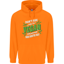 Dont Ask Why Im Vegan Childrens Kids Hoodie Orange