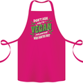 Dont Ask Why Im Vegan Cotton Apron 100% Organic Pink