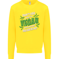 Dont Ask Why Im Vegan Kids Sweatshirt Jumper Yellow