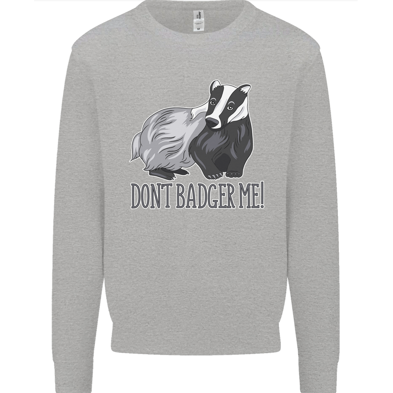 Dont Bager Me Funny Quote Mens Sweatshirt Jumper Sports Grey