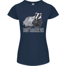 Dont Bager Me Funny Quote Womens Petite Cut T-Shirt Navy Blue