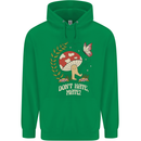 Dont Hate Mate Peace Hippy Toadstool Childrens Kids Hoodie Irish Green
