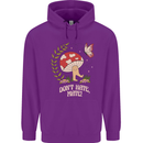 Dont Hate Mate Peace Hippy Toadstool Childrens Kids Hoodie Purple