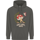 Dont Hate Mate Peace Hippy Toadstool Childrens Kids Hoodie Storm Grey